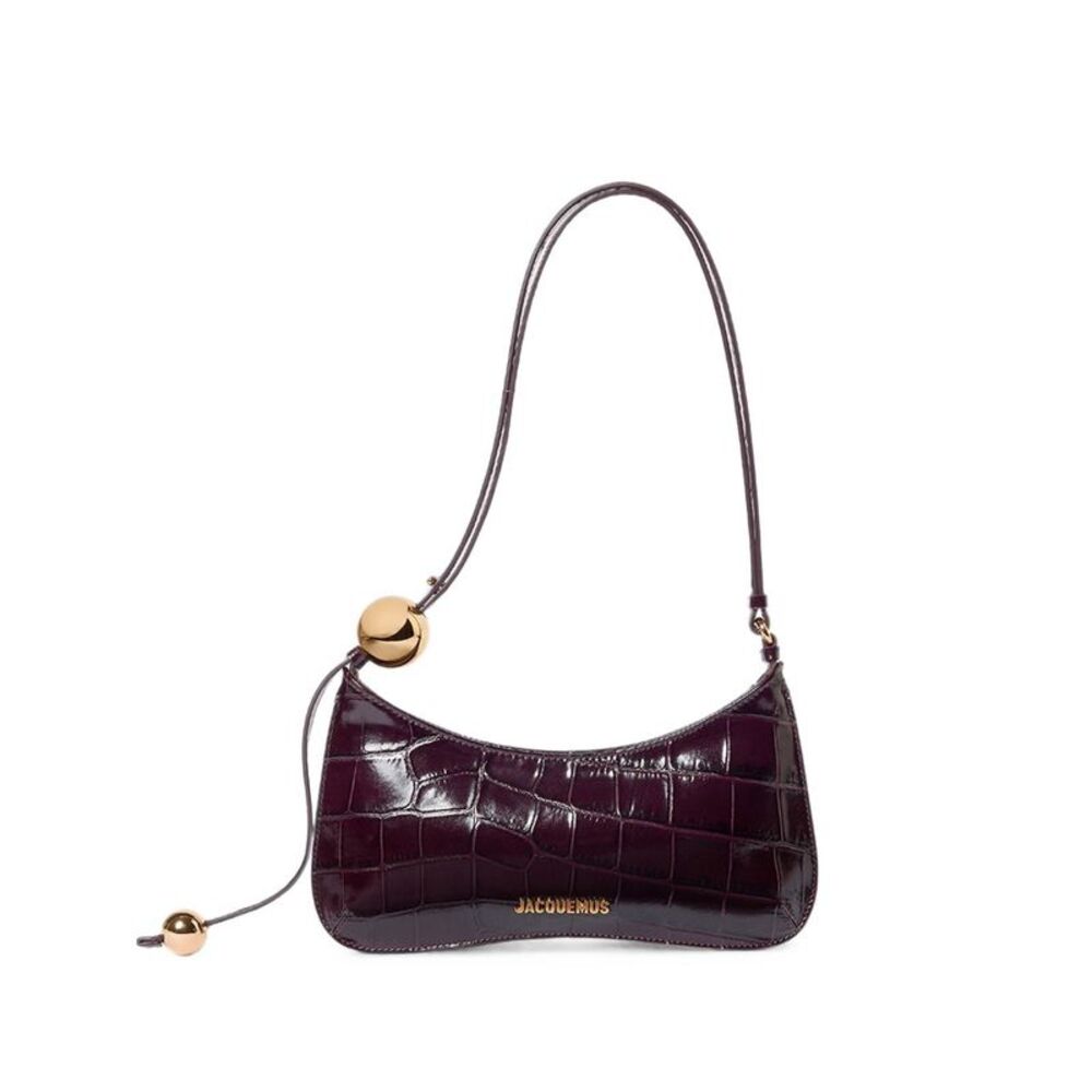 Jacquemus Women Le Bisou Perle Leather Shoulder Bag